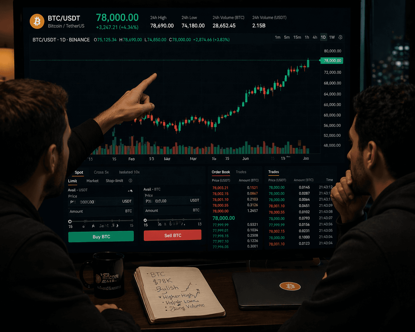 Bitcoin surges above $78k amid ceasefire extension and liquidity boost