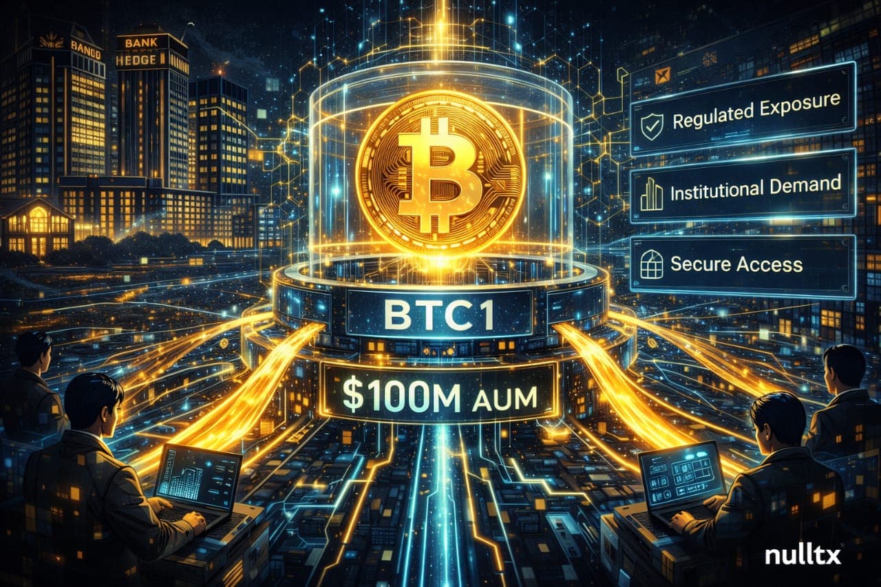 Institutional Demand Continues To Rise For Regulated Exposure To BTC As Bitwise Core Bitcoin ETP (BTC1) Hits $100 Million AUM