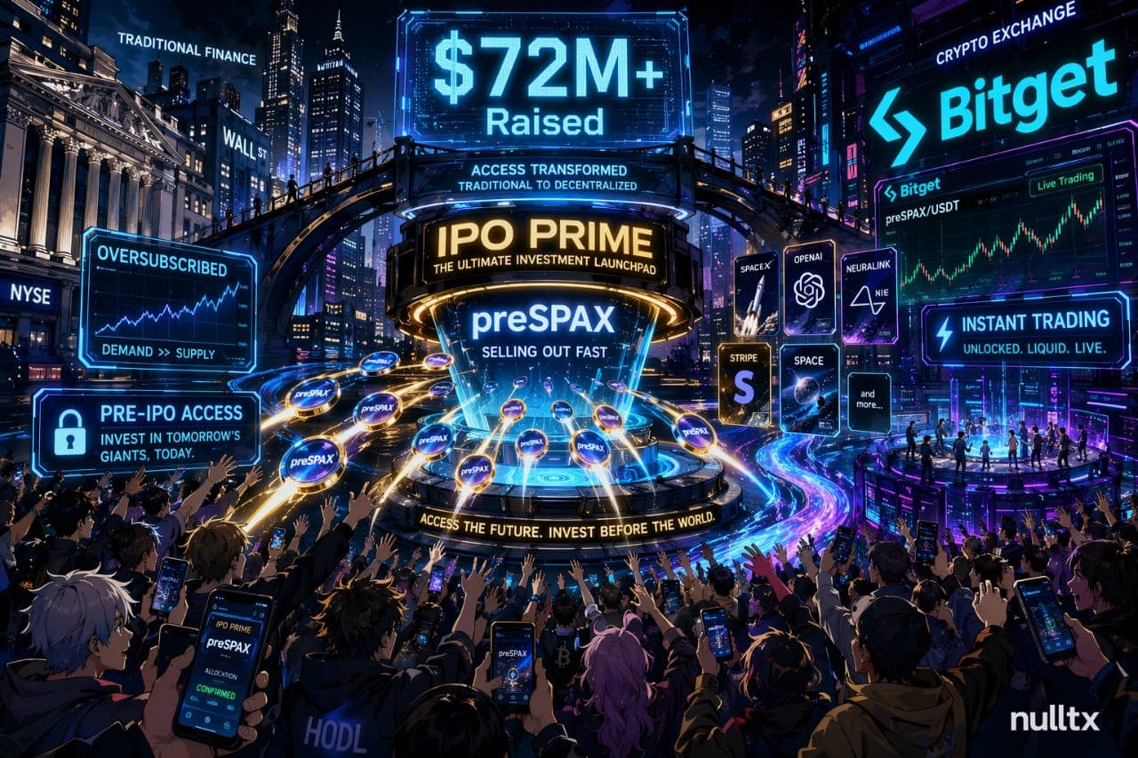 Bitget’s IPO Prime Sparks Demand As PreSPAX Sells Out In Hours, Raising $72.36 Million