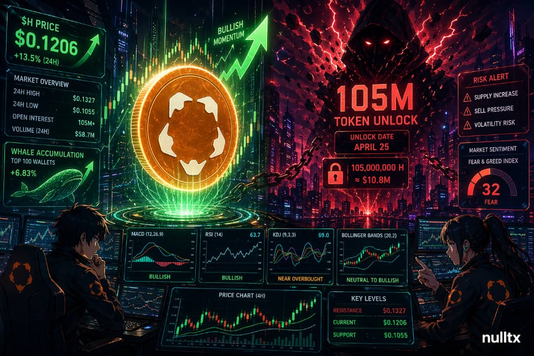 $H Price Analysis & Prediction (April 22) – Humanity Protocol Surges 13.5%, But a $10.8M Unlock Looms